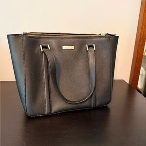 Kate Spade Black Leather Tote Bag